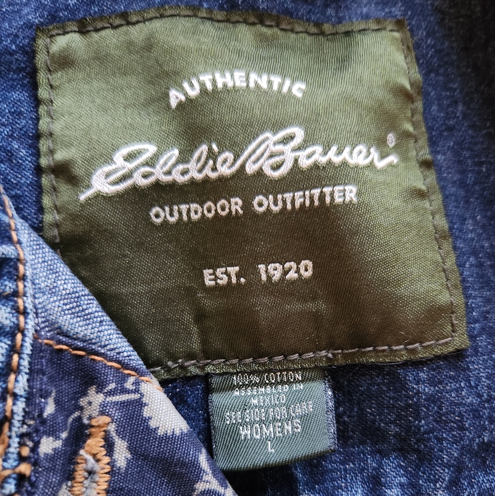 Eddie Bauer, jean jacket size L